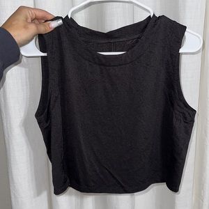 Lululemon Cropped Train Tank - Black Granite
